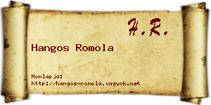 Hangos Romola névjegykártya